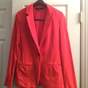 Coral Colored Cotton Spandex Blazer